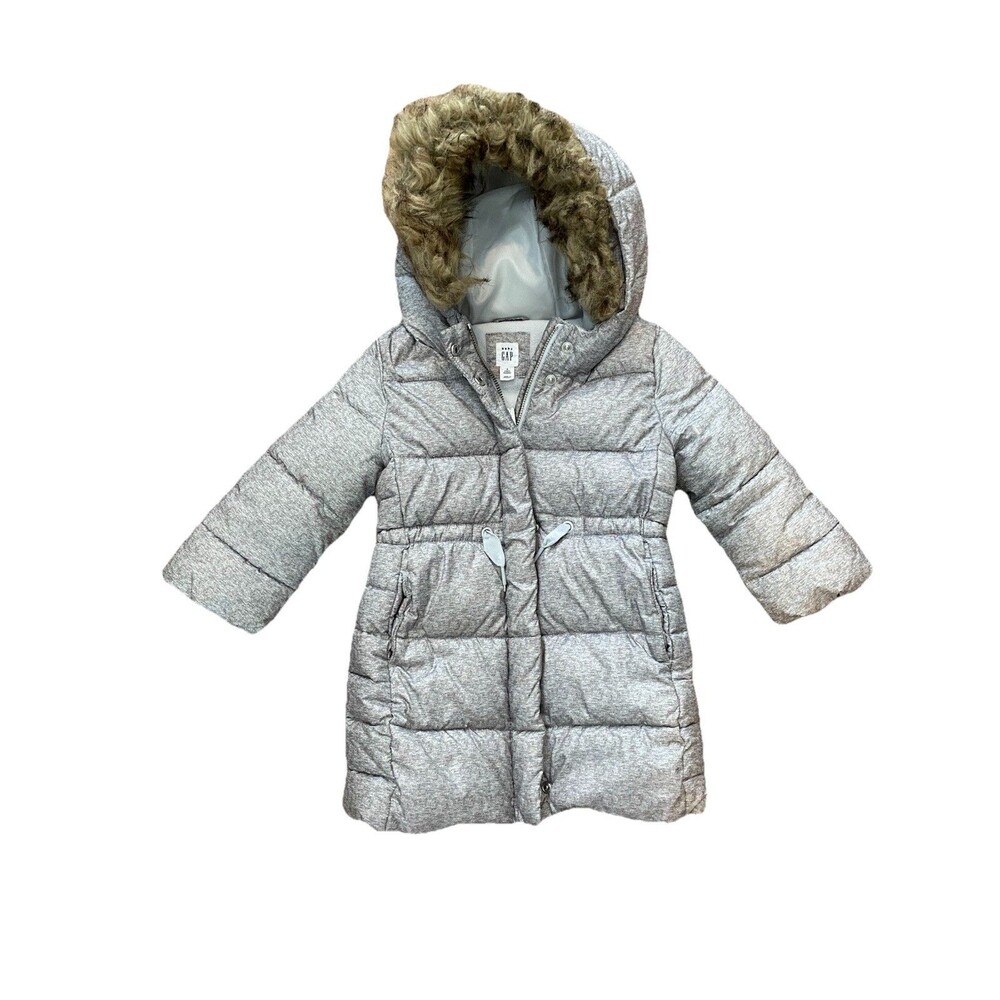 Silver GAP Winter Puffer Parka Coat 3T